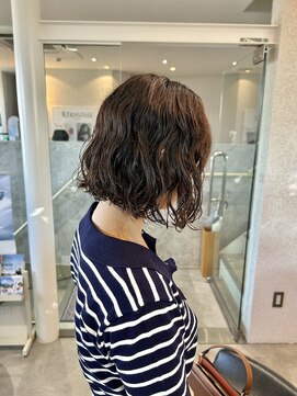 プレデフリュー 北白川本店(PUREE de FLEURS) ボブパーマミディアムパーマゆるめパーマウェーブパーマパーマ