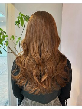 ★美髪縮毛矯正くびれ巻き◎小顔カット×ツヤ感ショコラブラウン