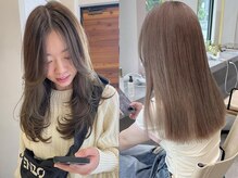 《ブリーチなしでも透明感◎》ブリーチなしダブルカラー人気はハイ透明感ベージュ,グレージュ系color