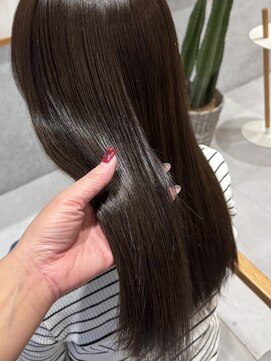 レンジヘアー(lange hair) オリーブカラー【鈴鹿/髪質改善/暗髪/ブリーチなし】