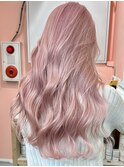 原宿　ピンクベージュ &nbsp;ロングレイヤー　ケアブリーチ2回
