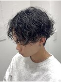 センターパート×波巻きパーマ【八王子】