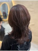 ミディアムウルフレイヤーカット
