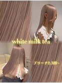19761_髪質改善ミルクベージュハッシュカットフレンチバング