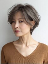 Heart's美人設計と白髪ぼかし専門店 青山表参道店 脱白髪染め/ショートヘア【ハーツ】&nbsp;白髪ぼかし脱白髪染め似合わせショートボブ40代50代60代