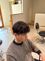 スリー(THREE) 【メンズパーマ】朝ラク無造作ウェーブ!旬のツーブロック