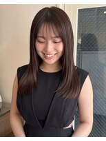 零秒女髪 千里丘店&nbsp;艶やかに魅せる髪質改善セミロングスタイル艶髪美髪艶カラー艶感