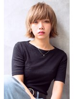 アッシュ 祐天寺店(Ash) 外国人風切りっぱなし外ハネショートボブ