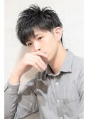 刈り上げセンターパートフェザーパーマサーフカールn
