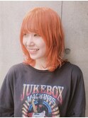 【vi-ta tamachi石田大和】ウルフカット、オレンジカラー