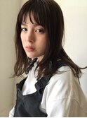 【CREAR大井町】暗髪セミウェットウェーブナチュラルスタイル