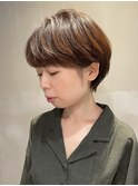 まるくまとまる丸みマッシュショート 【福岡聖容】