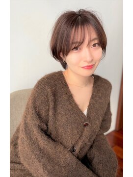 ビーハイブ 一番町店 アヴェダ(BEHIVE) 丸みマッシュショート×マロンブラウン
