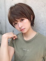 サロウィンフレンテ 新宿三丁目(SALOWIN Frente)&nbsp;石塚／大人かわいい丸みショートレイヤー10代20代30代40代新宿