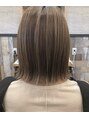 アグ ヘアー アレン 豊科店(Agu hair allen)&nbsp;デザインカラー×ハイライト切りっぱなしボブ