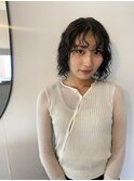 ニュアンスパーマ切りっぱなしボブ