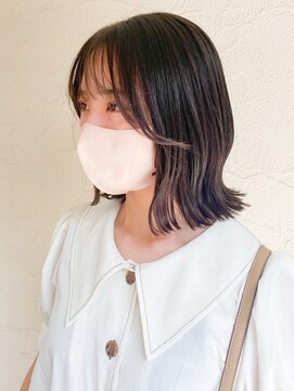 アネーロバイエーケー(ANHELO by AK) ナチュラルボブ×黒髪ボブ×大人ショートボブ_前髪