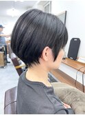 【白髪染め可】ボブショート ビフォアー&アフター/白髪ぼかし