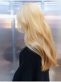 セルフでブリーチと黒染めからブロンドへ