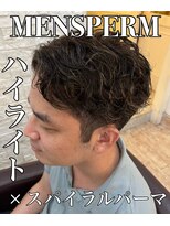 アロハ(ALoha)&nbsp;《　スパイラルパーマ　》メンズハイライト　！