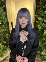キイ 原宿 表参道(K.e.y)&nbsp;姫カット／姫レイヤー／アイスブルー／ペールトーン
