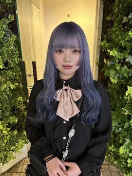 キイ 原宿 表参道(K.e.y) 姫カット／姫レイヤー／アイスブルー／ペールトーン