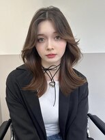 ジーナ 渋谷本店(Zina)&nbsp;髪質改善＊秋色ブラウンウェーブミディアム＊美髪【Zina宮益坂】