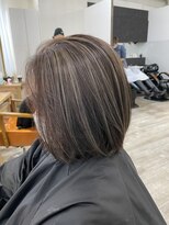 エトラ 渋谷店(etora)&nbsp;小顔 ネビージュアッシュグレージュハイライトカラー◎