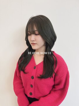 ビーヒアナウ N゜03 金沢駅西店(BE HERE NOW) 【韓国ヘア/レイヤーカット/オリーブグレージュ】
