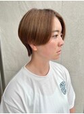 爽やかショート×ベージュブラウン