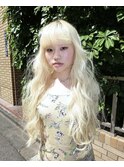 抜きっぱなしブロンド抜きっぱなしブリーチのみハイトーン