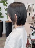 切りっぱなしボブ*ナチュラルボブ*黒髪*髪質改善トリートメント