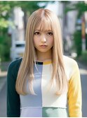 小顔外ハネミディアムアッシュ20代30代40代くびれミディ韓国ヘア