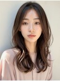 20代30代40代艶感ストレートアッシュグレージュ透明感ロング