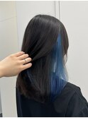 地毛を活かしたインナーカラー!