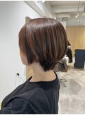 20代30代40代◎似合わせカットココアベージュ小顔ショートボブ
