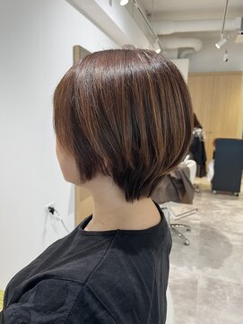 ソイクフ 四条大宮店(SOY-KUFU) 20代30代40代◎似合わせカットココアベージュ小顔ショートボブ