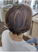 宇都宮ショートボブレイヤーボブイルミナカラーショートカット