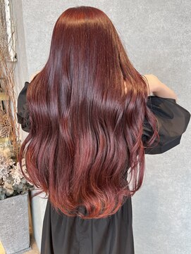 スリーランド(THREELAND) チェリーピンク、ブリーチなしダブルカラー