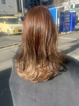 ナフィ バイ エイム 町田店(Nafie by eim) 愛されミディアムレイヤー/艶髪ベージュ/グラデーションカラー