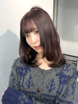 ヴェイン 渋谷(vain)&nbsp;ラベンダーピンクミディアムレイヤー美髪レイヤー