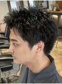 メンズ刈り上げないショート　スパイキーショート