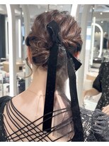 オモチャ 銀座(OMOCHA)&nbsp;結婚式お呼ばれヘアセット／シニヨンアレンジ
