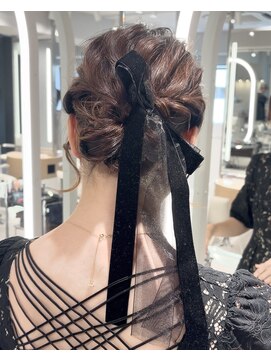 オモチャ 銀座(OMOCHA) 結婚式お呼ばれヘアセット/シニヨンアレンジ