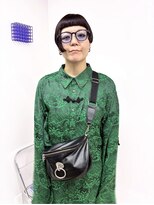 イラカ(elaka)&nbsp;ボルドー×ブラウン×イルミナカラー×刈り上げマッシュショート