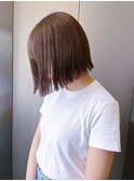 コンパクトボブ/ツヤ透明感外ハネ切りっぱなしボブ【HIYORI】