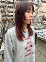 ツイギー 宮西店(TWiGGY)&nbsp;顔周りレイヤーにピンクカラー