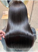 美髪のススメ髪質改善切りっぱなしボブピンクブラウン