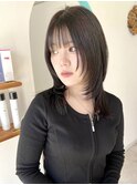 フェイスレイヤー/レイヤーカット/ブルーブラック/髪質改善