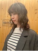 【oasisオグラ】顔まわりレイヤーミディアムウェーブパーマ